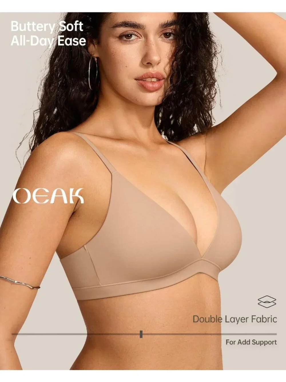 Comfortable Triangle Bralette - No Underwire, Seamless, Sexy Plunge, Everyday
